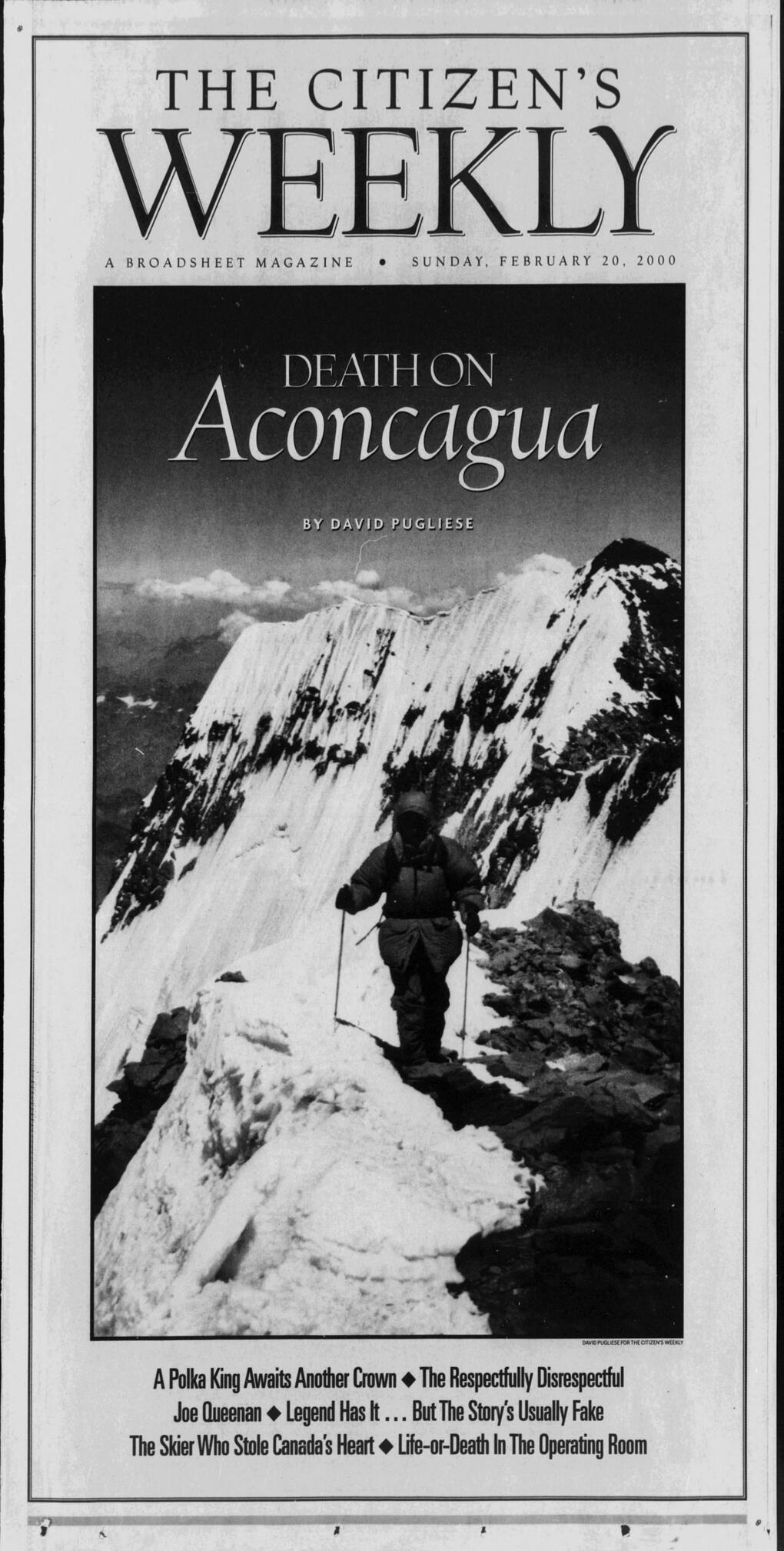 Paul DeAngelis — Ottawa Citizen — Aconcagua Paul DeAngelis featured in the Ottawa Citizen during an Aconcagua expedition